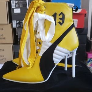 Fenty puma high heel leather boots